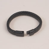 Black P.U Leather Mans Bracelet